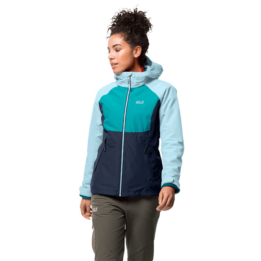 Jack Wolfskin MOUNT ISA Vestes Femme Bleu - KOYXDPT-79